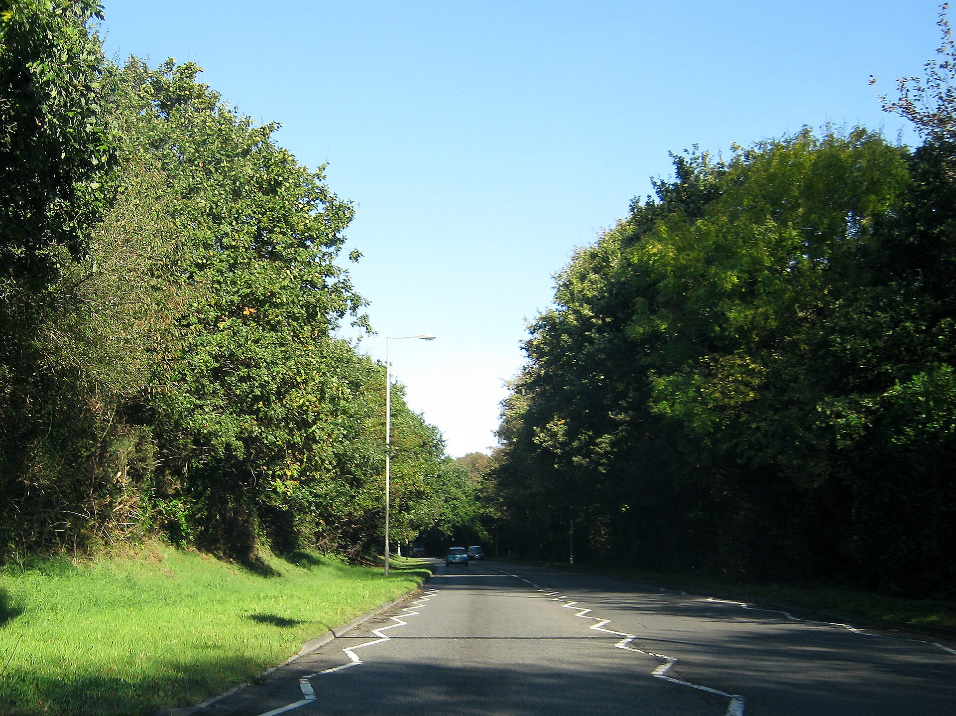 A residential road in Broadstone, Poole
